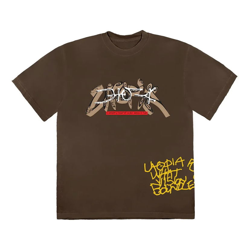 Majica Cactus Jack by Travis Scott Travis Scott UTOPIA T-Shirt Rjava | TSUT-SS01