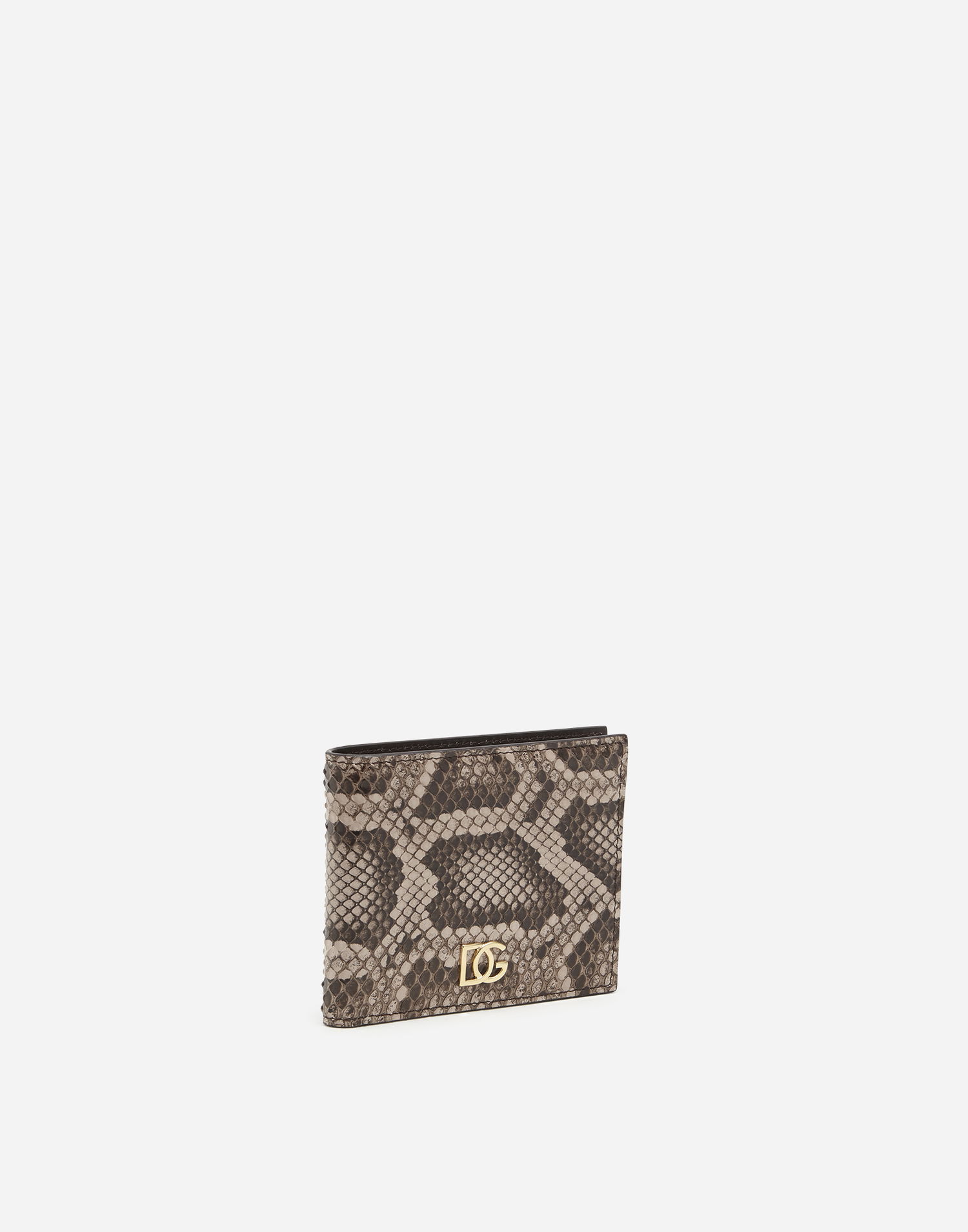 Denarnica Dolce & Gabbana Dolce & Gabbana Python Leather Bifold Wallet with Crossover DG Logo Bež | BP2463A204387145, 1
