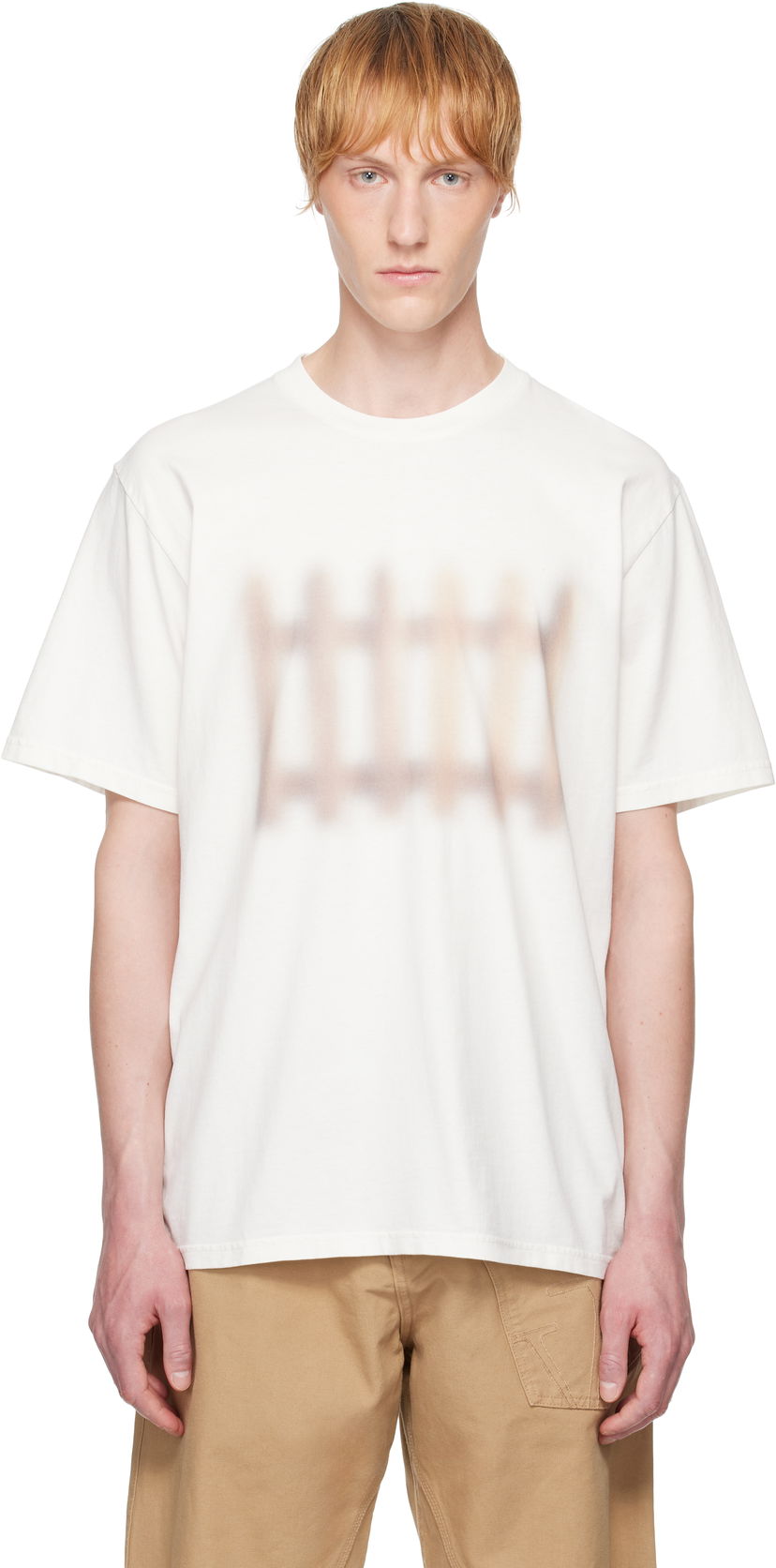 Majica JW Anderson JW Anderson Fence Print T-Shirt Bela | JT0292-PG1800