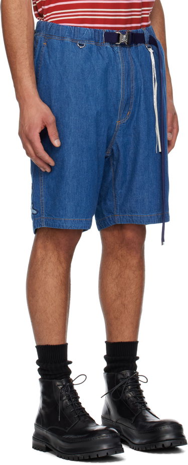 Kratke hlače Mastermind WORLD Mastermind World Belted Easy Denim Shorts Modra | MW25S14-PA007-002, 1