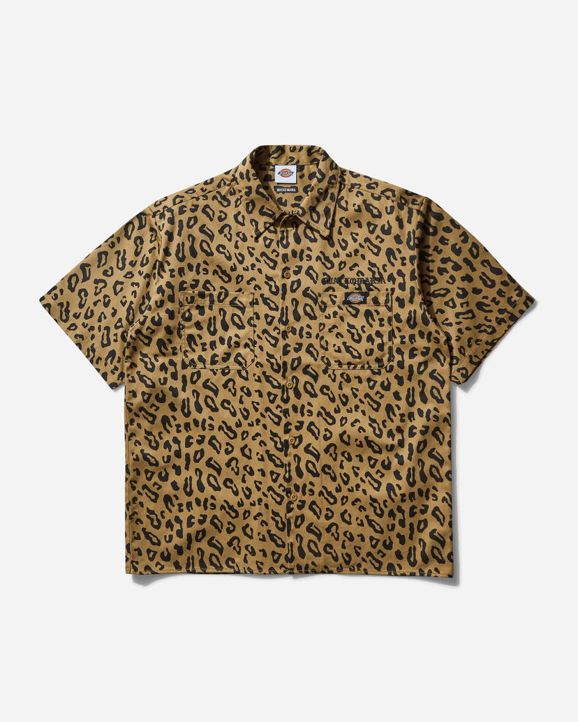 Srajce WACKO MARIA Dickies Leopard Work Shirt Type-2 Rjava | 25SS-WMS-DC02 LEOPARD