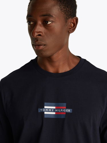 Majica Tommy Hilfiger Tommy Hilfiger Flag Box T-Shirt Mornarica | MW0MW38636DW5, 3