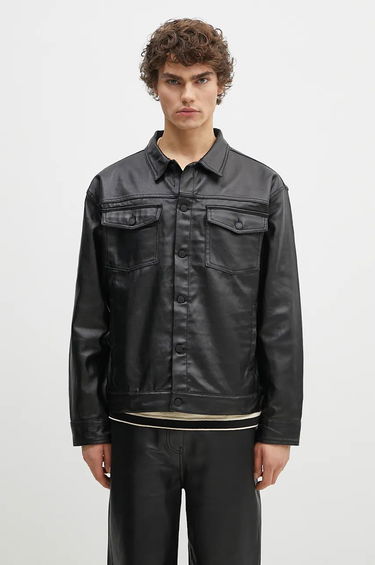 Jakna Pleasures Trucker Jacket Črna | P24F040, 0