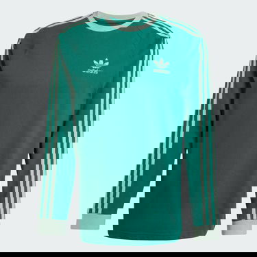 Dres adidas Performance Classics 3-Stripes Long Sleeve Tee Zelena | JD0540, 3