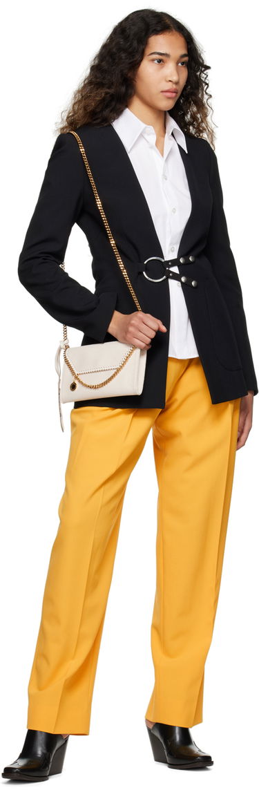 Hlače Stella McCartney Stella McCartney Pleated Trousers Rumena | 6400643AU701, 3