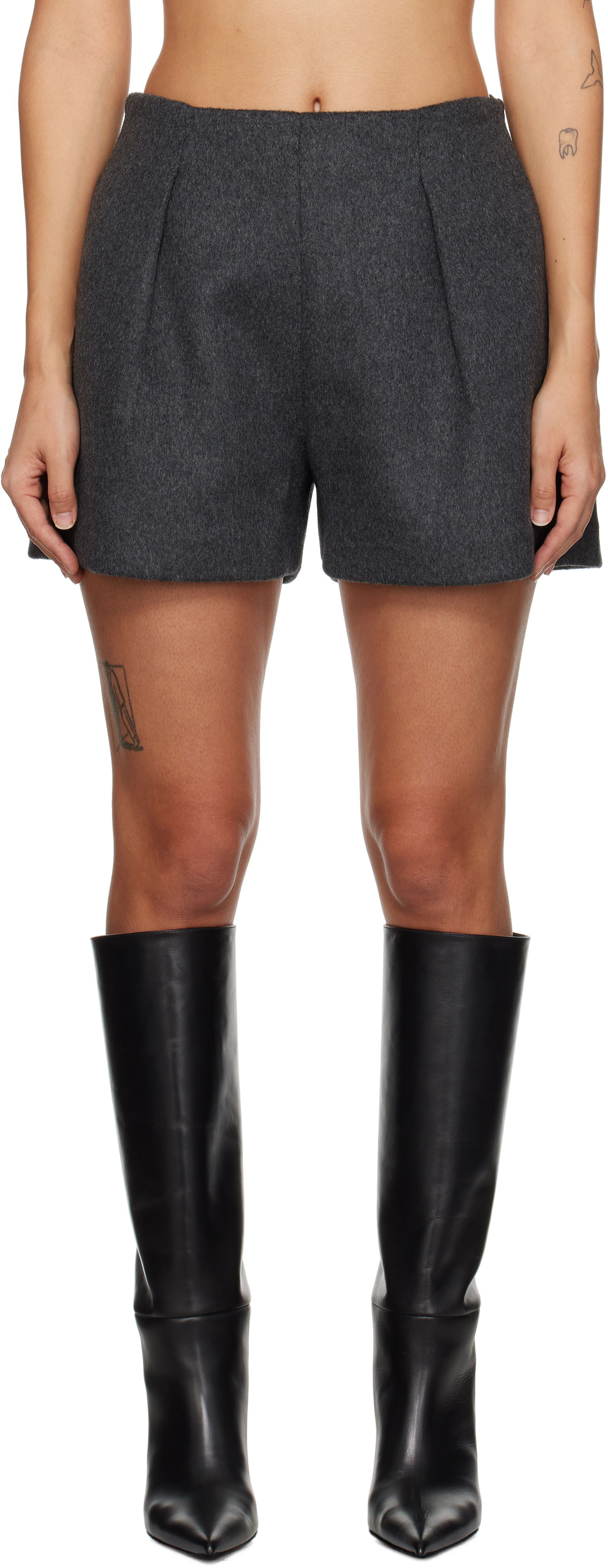 Kratke hlače Róhe Wool Mini Shorts Siva | 613-32-083, 0