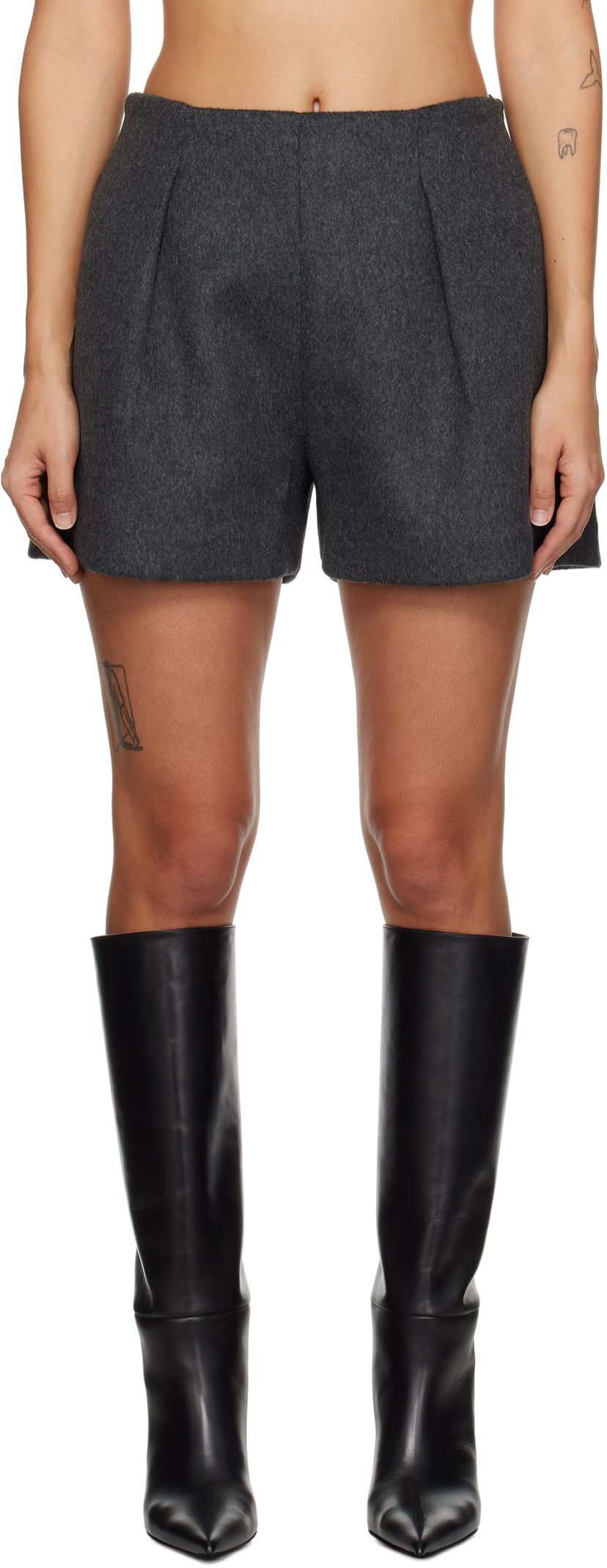 Kratke hlače Róhe Wool Mini Shorts Siva | 613-32-083
