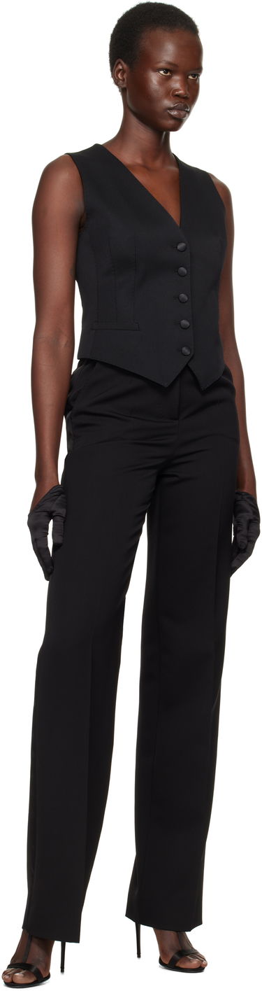 Hlače Dolce & Gabbana Dolce&Gabbana Wool Tuxedo Trousers Črna | FTC8ZT FU21E, 3