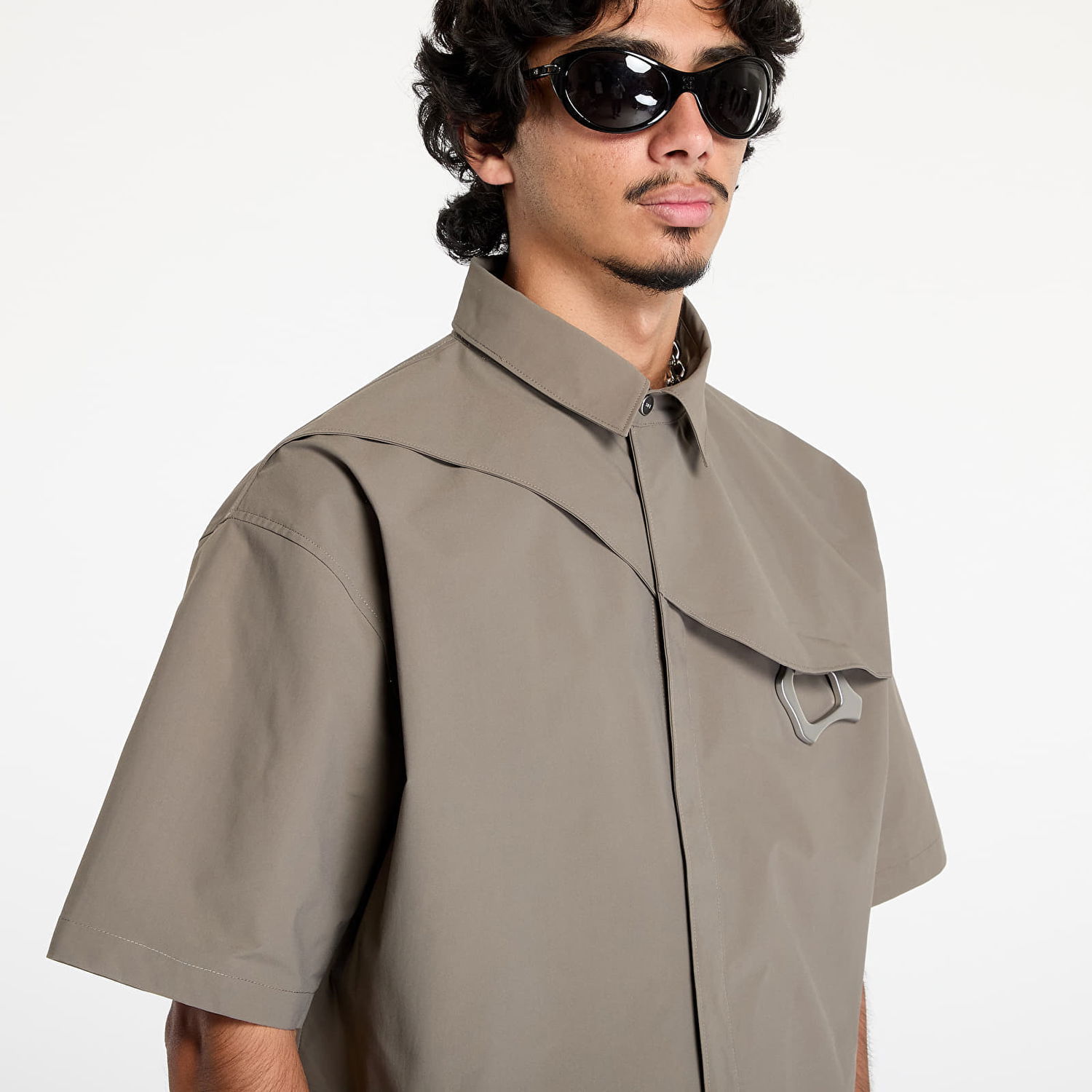 Srajce HELIOT EMIL Nylon Shirt with Carabiner Rjava | HE_M_05_018_P04_DG23, 1