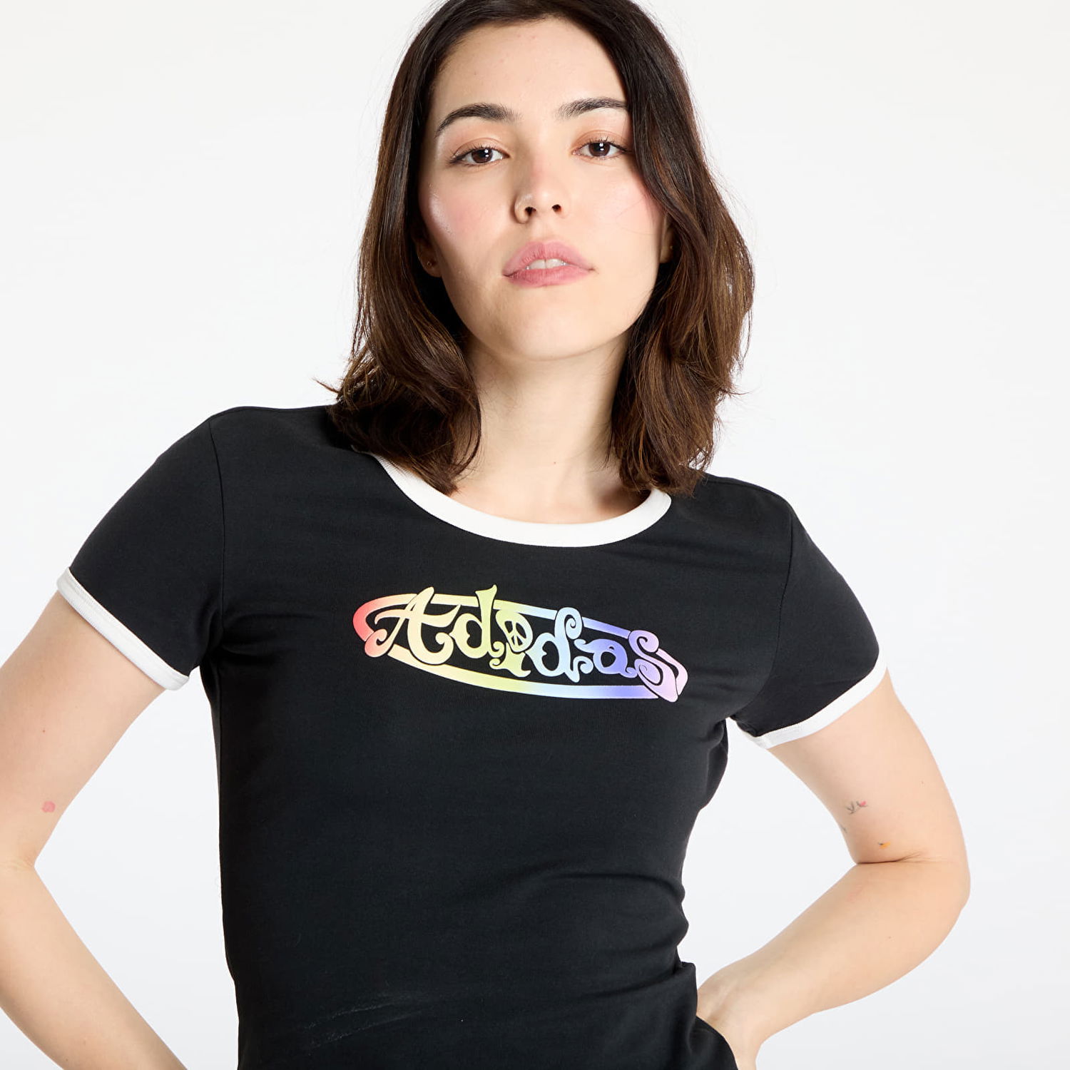 Majica adidas Performance adidas x Jeremy Scott Pride Graphic Fitted Tee Črna | JW0830, 1