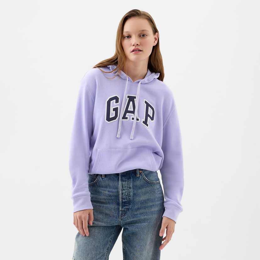 Pulover GAP Pullover Logo Hoodie Fresh Lavender Lila | 870537-03