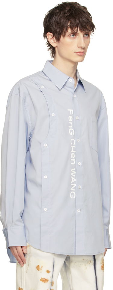 Srajce Feng Chen Wang Feng Chen Wang Printed Shirt Modra | FMS17SR03B, 1
