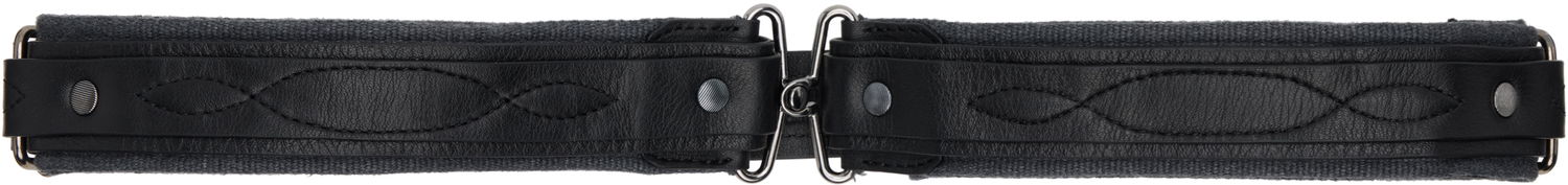 Pasovi KIKO KOSTADINOV Kiko Kostadinov Inex Canvas and Leather Belt Črna | KKAW25ACC03-119, 0