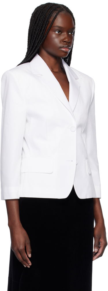 Jakna Marni Marni Poplin Single-Breasted Blazer Bela | GIMA0287SU TCY65, 1