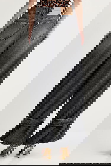 Kavbojke JW Anderson JW Anderson Buckled Cuff High Waist Jeans Črna | DT0109.PG1745.929, 2