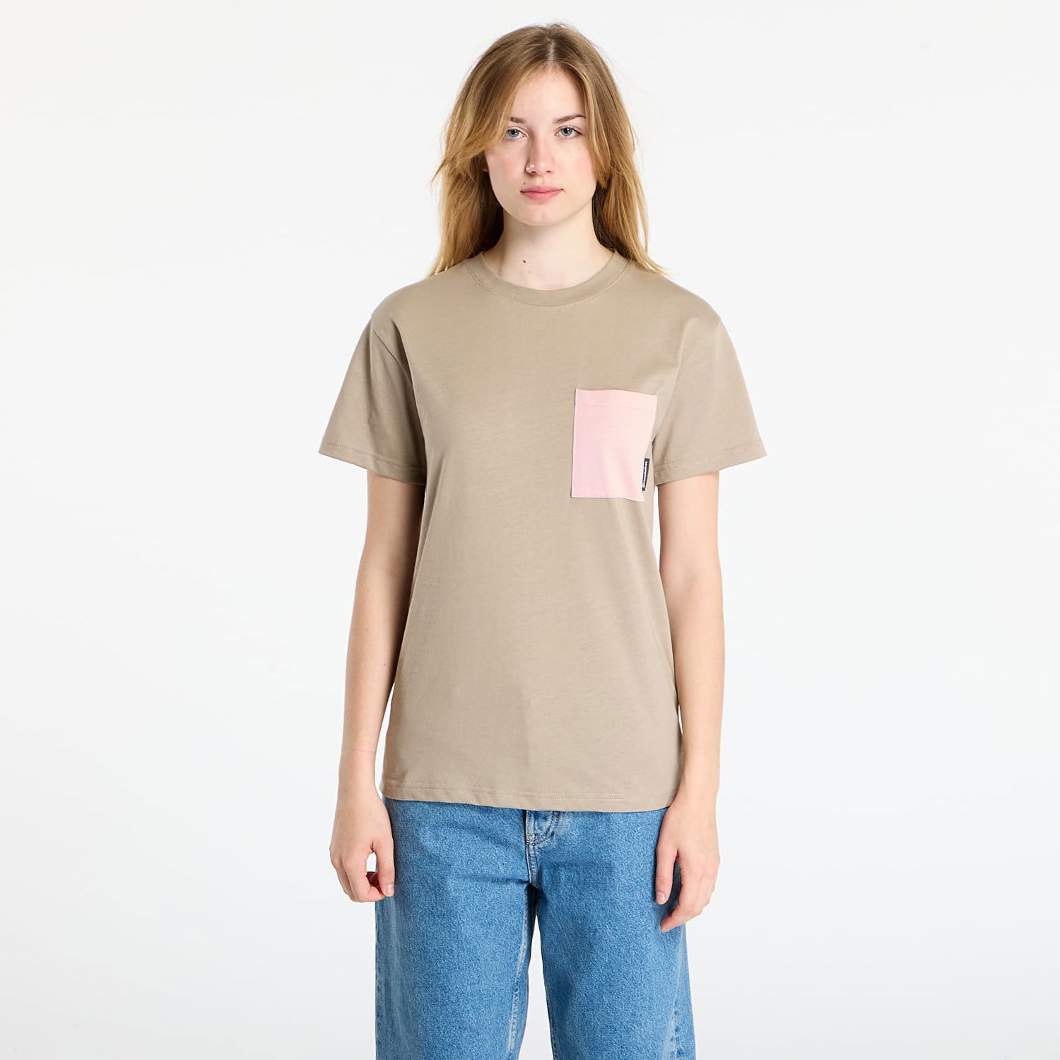 Majica Horsefeathers Pyper Top T-shirt with contrasting pocket Bež | SW957A, 0
