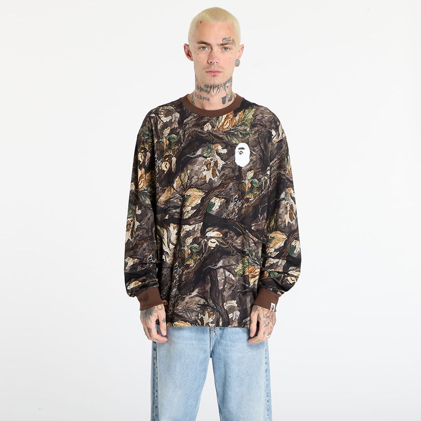 Majica BAPE Tree Edge Camo Relaxed Fit Long Sleeve T-Shirt Večbarvna | 001LTL801011MBRW