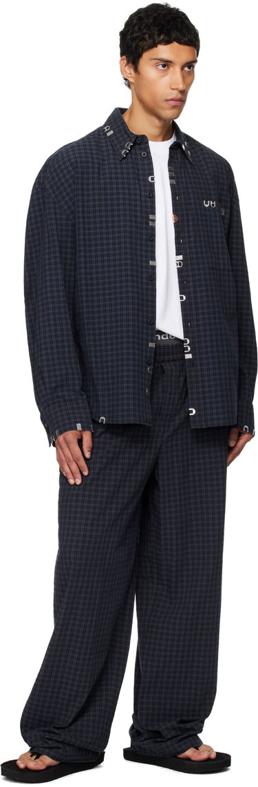 Srajce Alexander Wang Alexander Wang Boxy Check Shirt Mornarica | 6WC3251093, 3