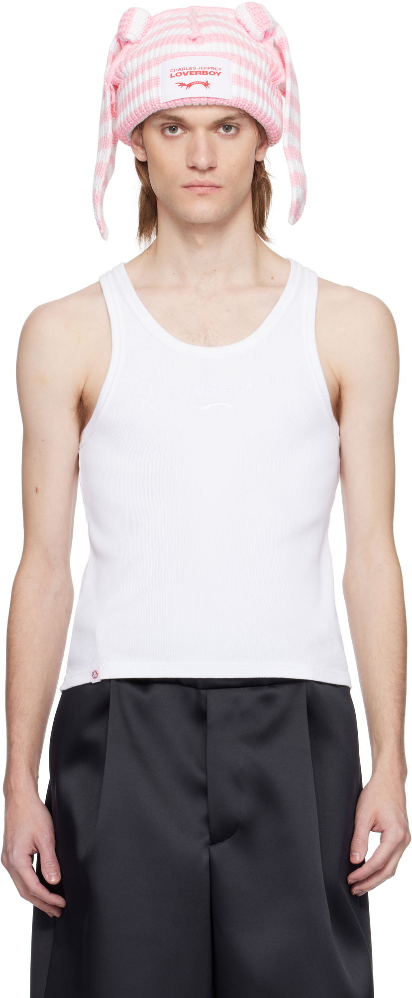 Beanie Charles Jeffrey Loverboy Charles Jeffrey LOVERBOY Logo Tank Top Roza | 54080402