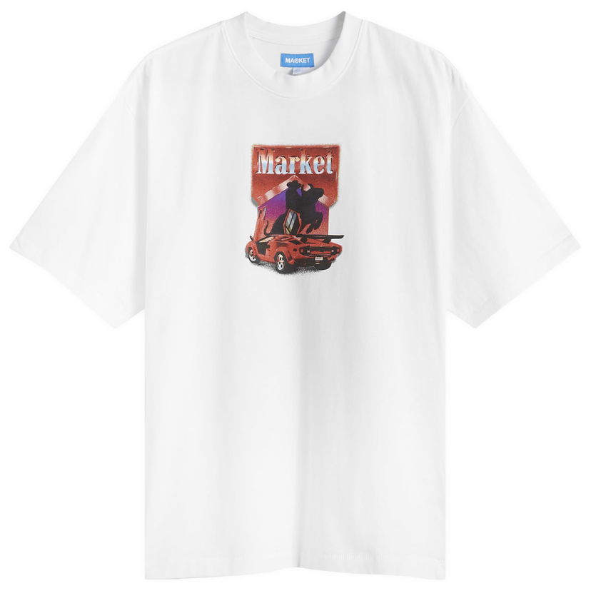 Majica MARKET Bullrider Graphic Bela | 399001939-WHT