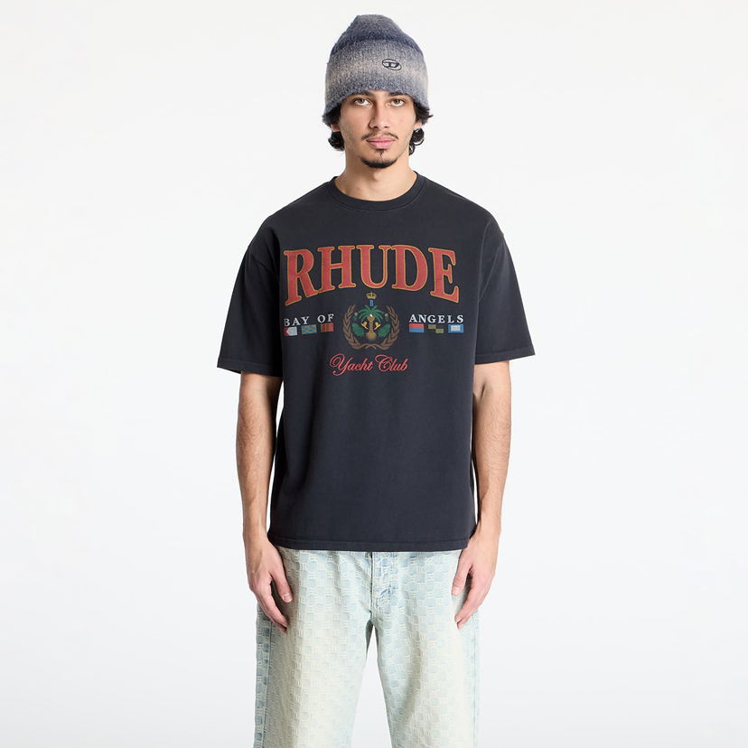 Majica Rhude Rhude Bay Of Angels Yacht T-Shirt Črna | RHPS25TT010122306