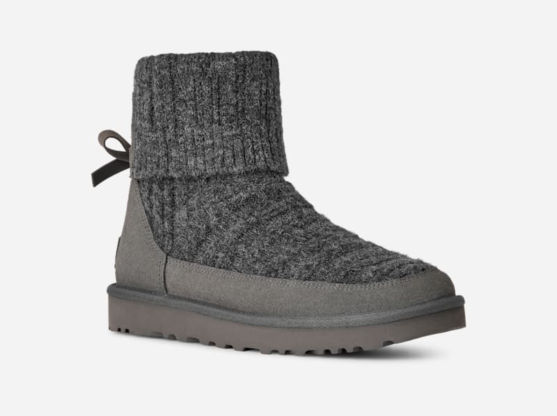 Superge in čevlji UGG Classic Mini Cabelle Knit Boot Siva | 1174578-MNGRY, 1