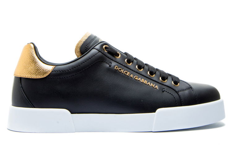 Superge in čevlji Dolce & Gabbana Portofino Light Black Gold Črna | CS1787-AN298-8E831