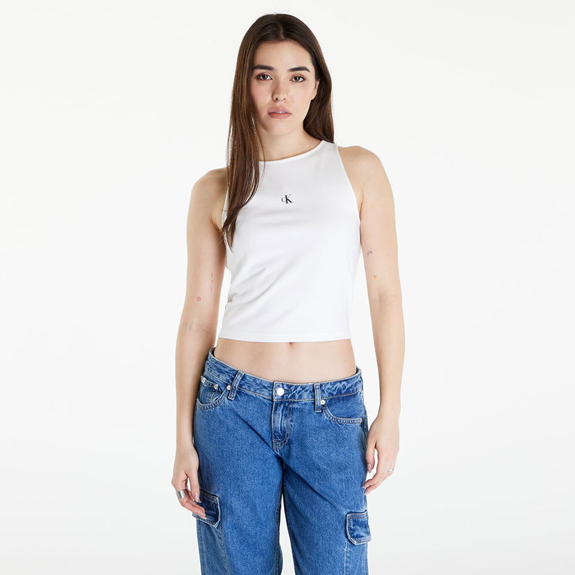 Majica brez rokavov CALVIN KLEIN Archival Milano Top Bela | J20J223107 YAF