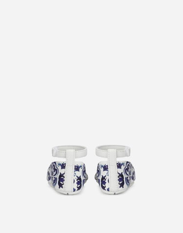 Superge in čevlji Dolce & Gabbana Lambskin Ballet Flats with Majolica Print First Steps (19-26) Večbarvna | DK0065AC513HA3OB, 2