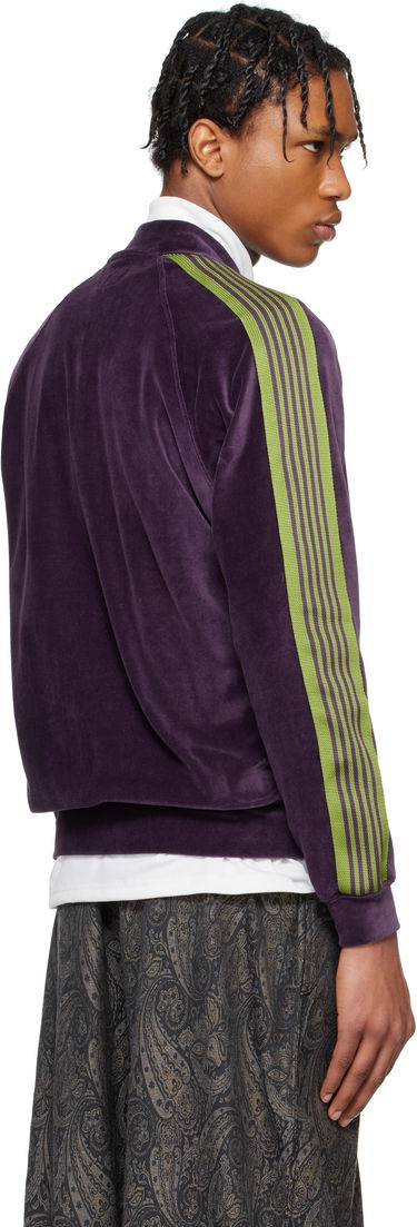 Pulover Needles Needles Rib Collar Track Jacket Lila | QV319, 2
