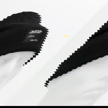 Beanie Alpha Industries Label Beanie Črna | 118934 03, 0