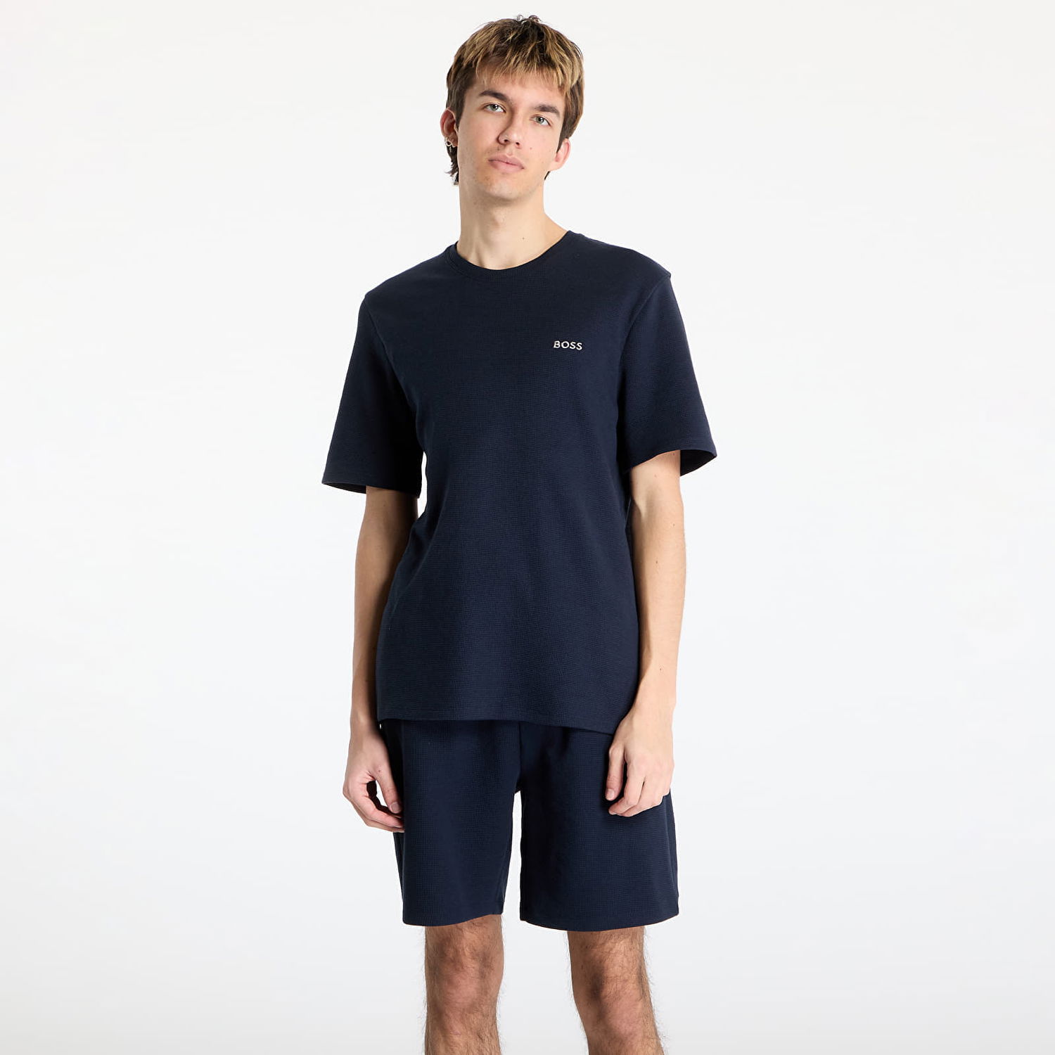 Trenirka BOSS Hugo Boss Waffle Tee Mornarica | 50535891-403, 0