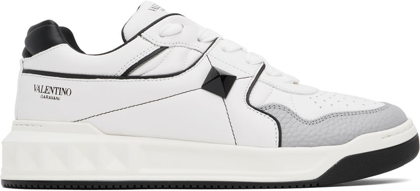 Superge in čevlji Valentino Valentino Garavani One Stud Low-Top Nappa Bela | 6Y2S0E71NWN