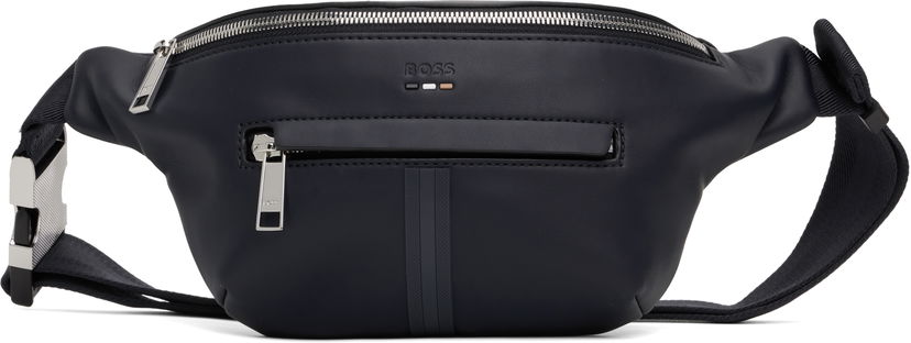 Torbice za okoli pasu BOSS BOSS Embossed-Logo Belt Bag Mornarica | 50540344
