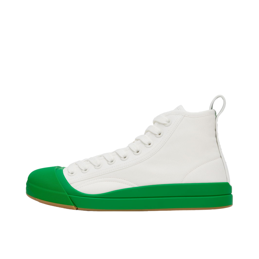 Superge in čevlji Bottega Veneta White & Green Vulcan Sneakers Bela | 755654 V2R10