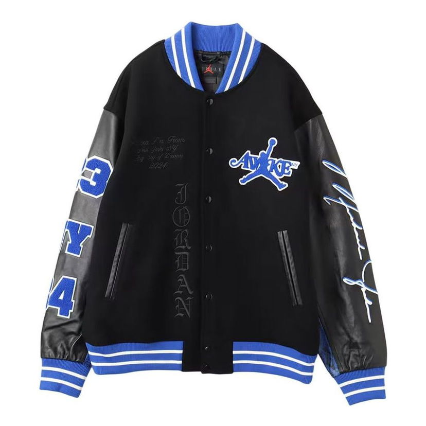 Bomber jakna Jordan Awake NY Varsity Jacket Črna | FQ5440-010