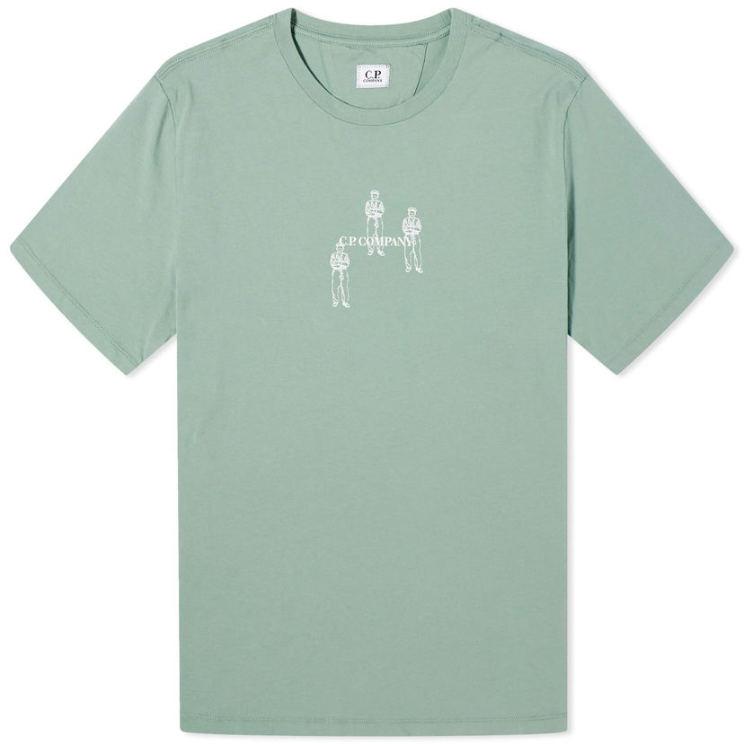 Majica C.P. Company 30/1 Jersey Relaxed Graphic T-Shirt Turkizna | CMTS143A-006586W-626