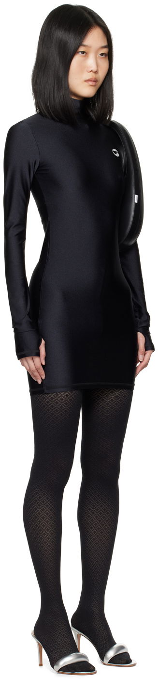 Obleke Coperni Coperni Fitted High Neck Minidress Črna | COPJS60545, 1