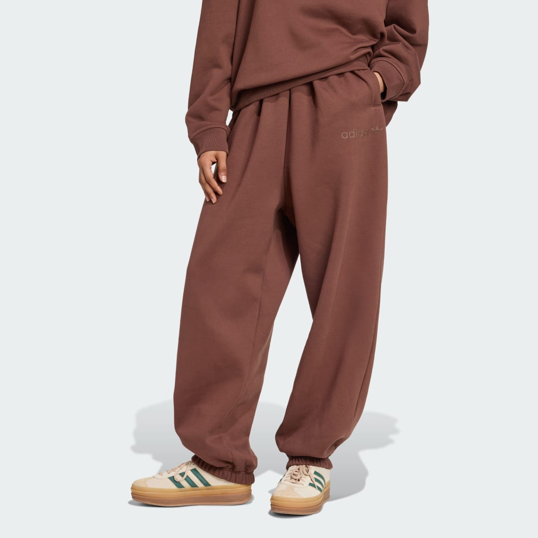 Trenirka adidas Performance Essentials Linear Jogger Oversized Sweatpants Rjava | JW0986, 0