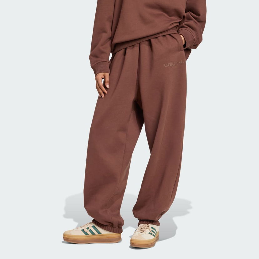 Trenirka adidas Performance Essentials Linear Jogger Oversized Sweatpants Rjava | JW0986