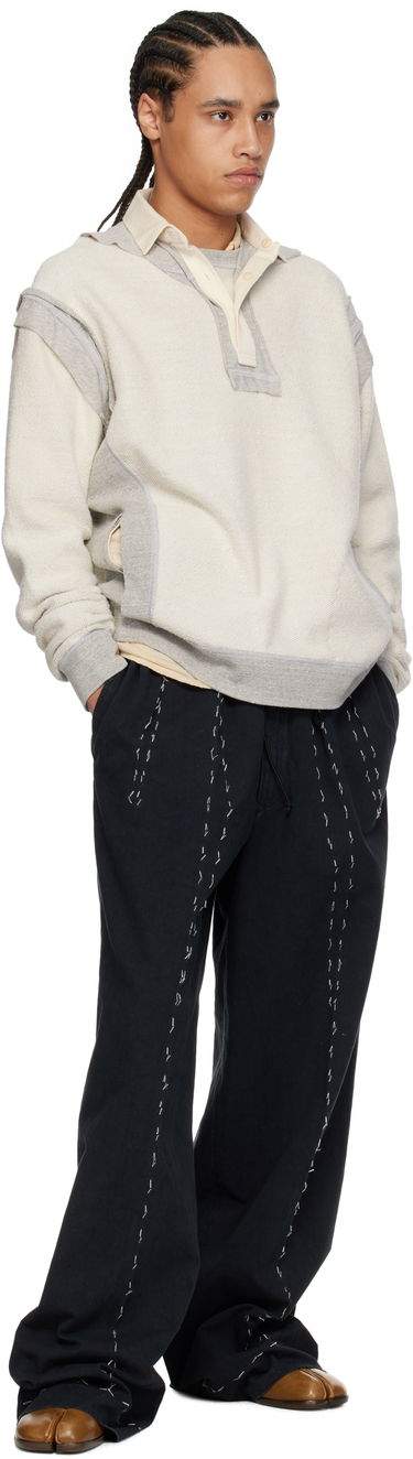 Pleteni pulover Maison Margiela Maison Margiela Décortiqué Polo Sweatshirt Bež | S50GU0227 M25022, 3