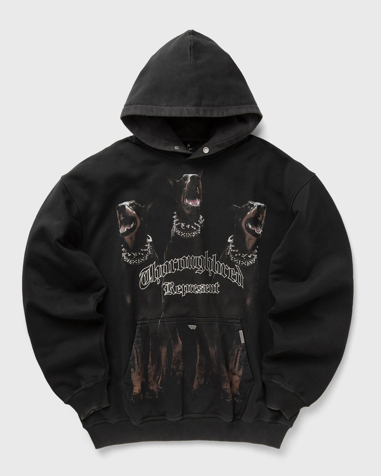 Pulover Represent Clo Represent THOROUGHBRED HOODIE Črna | MLM498-03, 0