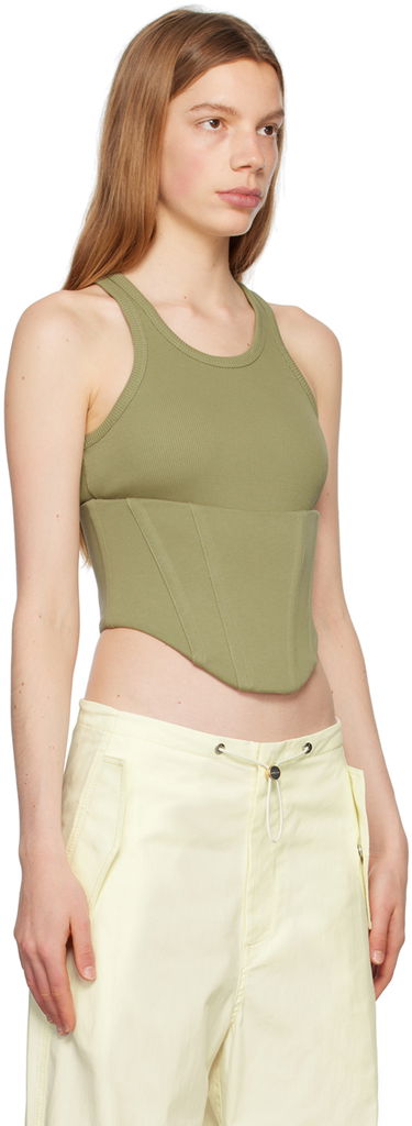 Majica brez rokavov Dion Lee Dion Lee Float Ribbed Tank Top Zelena | C3146P23, 1