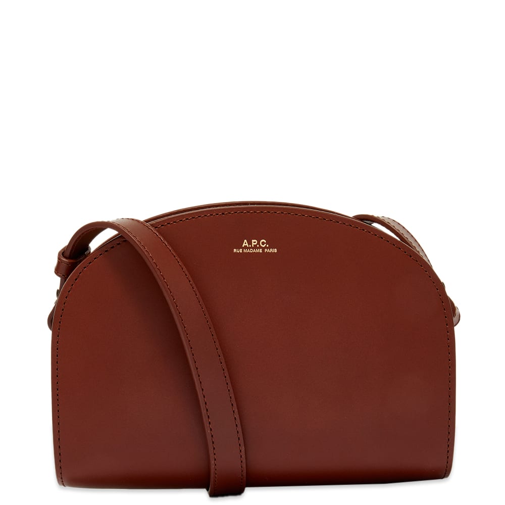 Torba za čez ramo A.P.C. Demi Lune Mini Shoulder Bag Rjava | PXAWV-F61392-CAD, 0