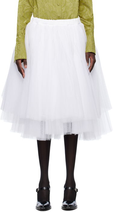Krila Comme des Garçons Comme des Garçons Tulle Midi Skirt Bela | GO-S015-051, 0