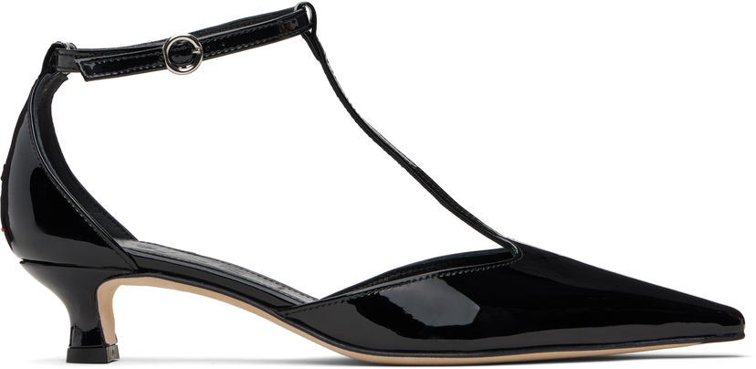 Modni dodatki Aeyde Aeyde Liz T-Bar Kitten Heels Črna | A11-PU0596005001-225