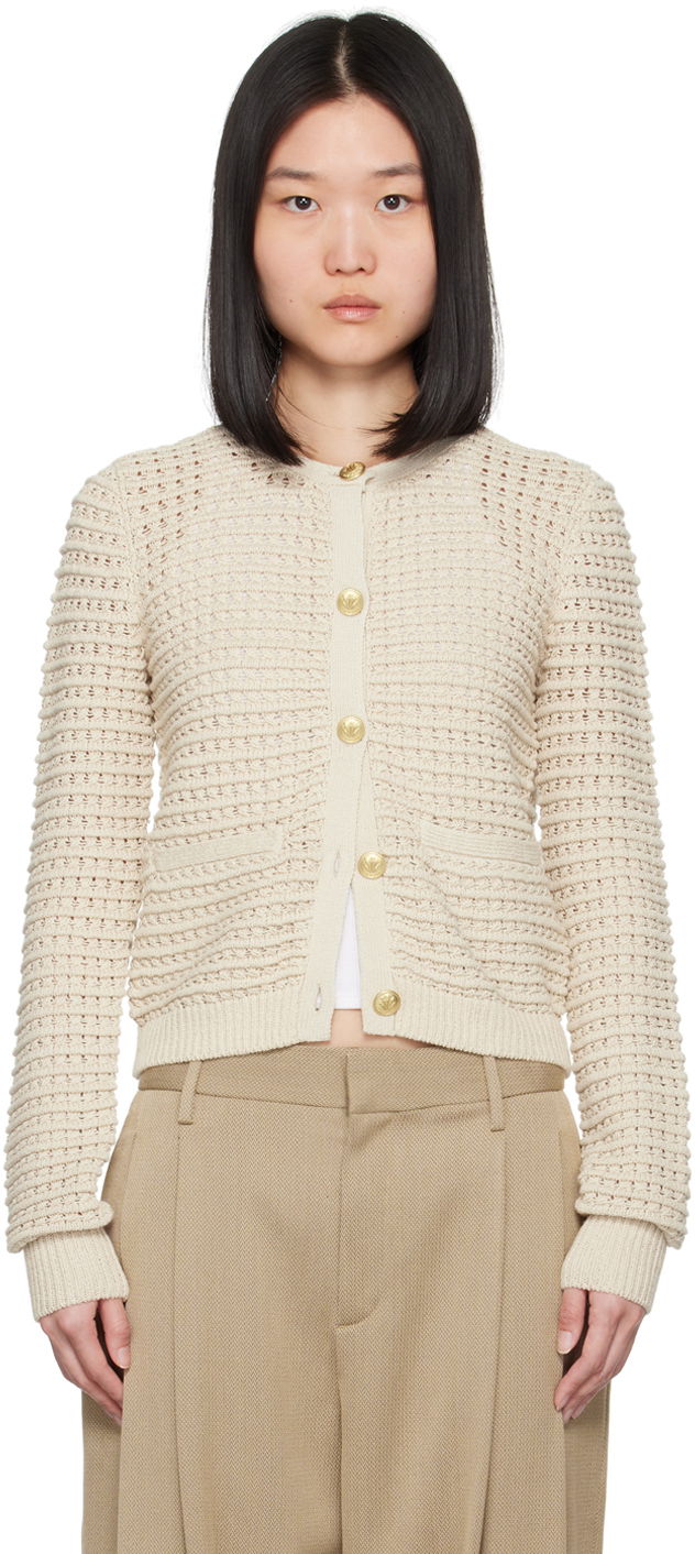 Pleteni pulover rag & bone Marlee Knit Cardigan Bež | WAS24P014SC14