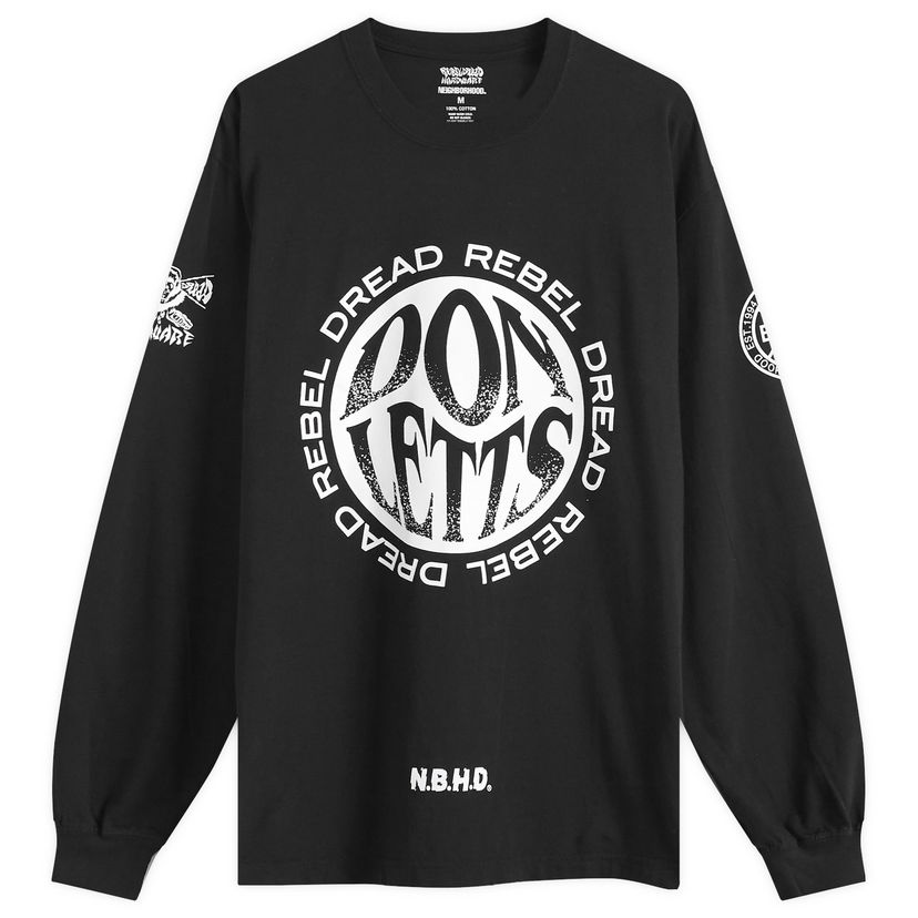 Majica Neighborhood Rebel Dread Hardware Long Sleeve Graphic T-Shirt Črna | 242PCRDN-LT01S-BLK