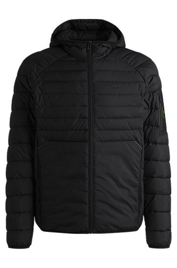 Puhovka BOSS Padded Water-Repellent Jacket with Reflective Details Črna | 50514761, 0