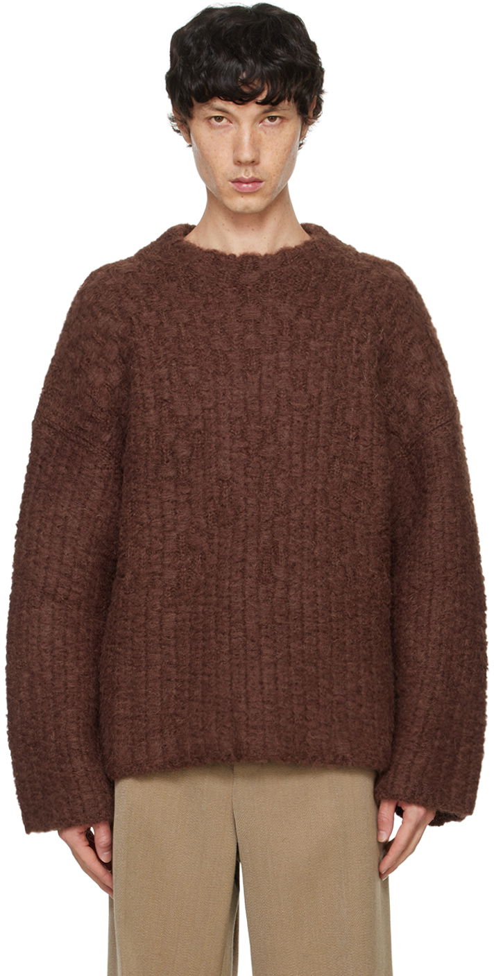 Pleteni pulover Jil Sander Brown Mohair Sweater Rjava | J47GP0170_J14731
